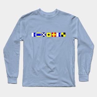 ADMIRAL SPELT OUT WITH NAUTICAL FLAGS Long Sleeve T-Shirt